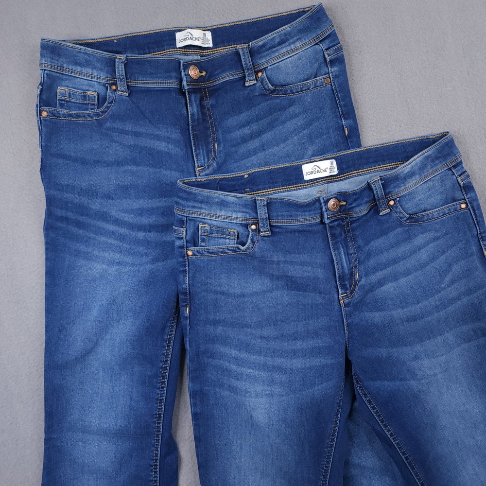 Jordache Womens Size 18 Medium Wash Bootcut Stretch Denim‎ Jeans Blue Mid Rise